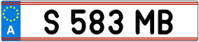 Trailer License Plate